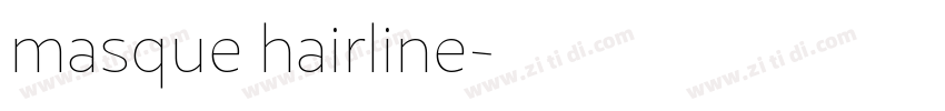 masque hairline字体转换